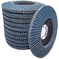 Feroflex® - Disco de láminas (20 piezas- 125 x 22-23 mm- grano 40- para acero inoxidable y metal)